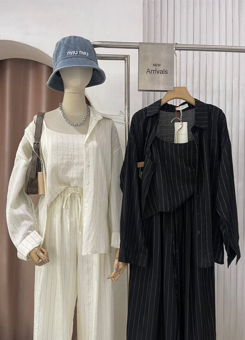 Spring Casual Stripes 3 Piece Co-Ord Sets